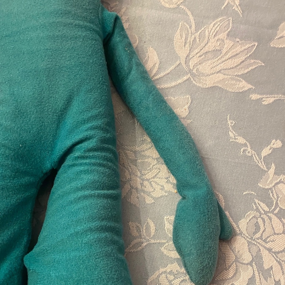 Vintage Gumby 1983 24 inches Teal Plush Toy with Red Eyes - Picture 6 of 11